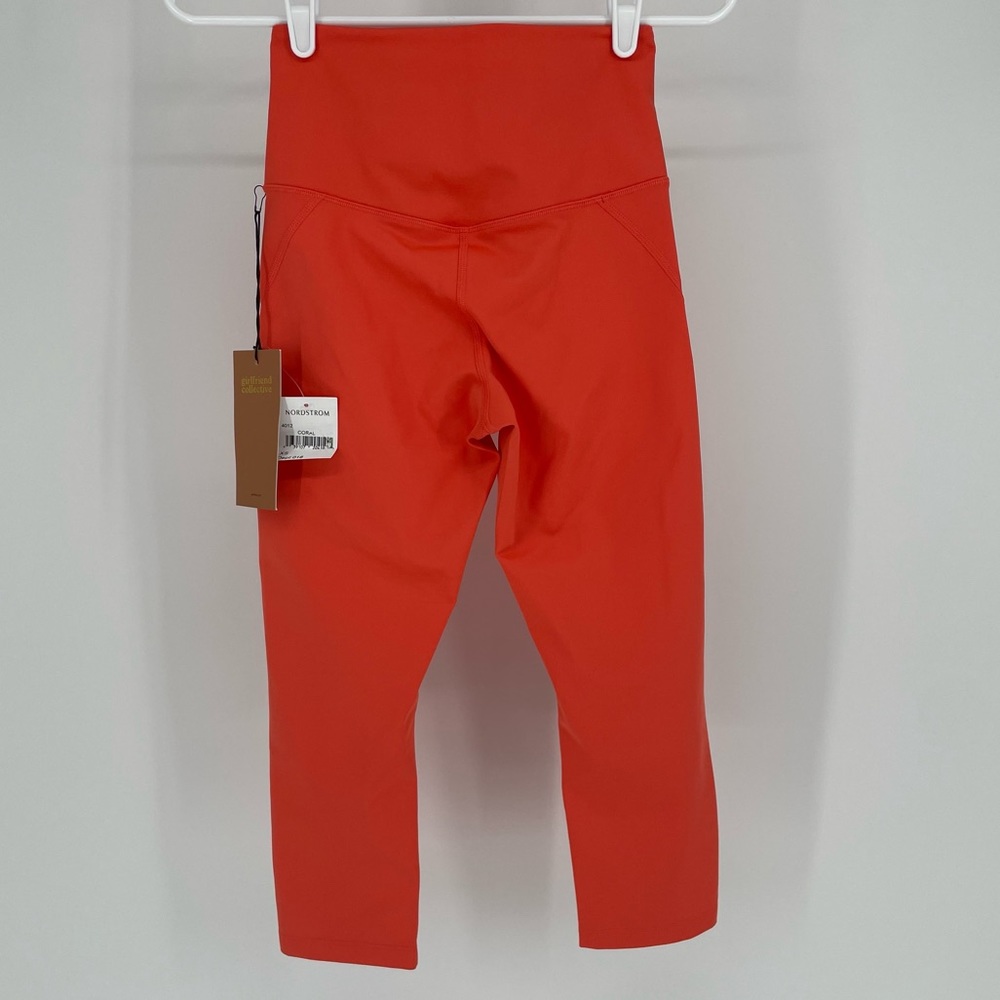 GIRLFRIEND COLLECTIVE NWT HIGH RISE COMPRESSIVE LEGGING XSMALL ORANGE - Picture 3 of 8